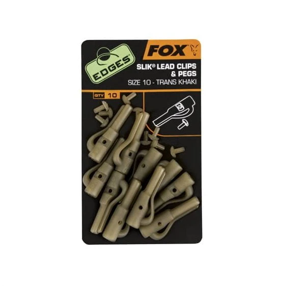 FOX EDGES SIZE 10 SLIK LEAD CLIP + PEGS -biztonsági ólomkapocs