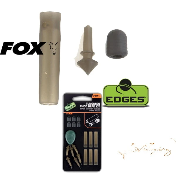 Fox Edges Tungsten Chod bead kit x 6 beads / buffer sleeves